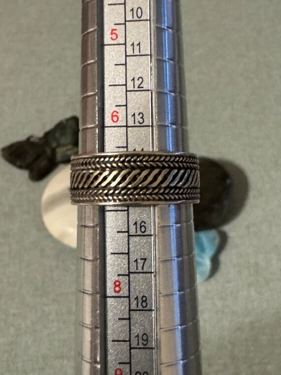 Sterling Silver size 6 3/4 solid eternity design … - image 2