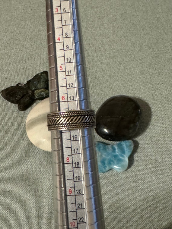 Sterling Silver size 6 3/4 solid eternity design … - image 3