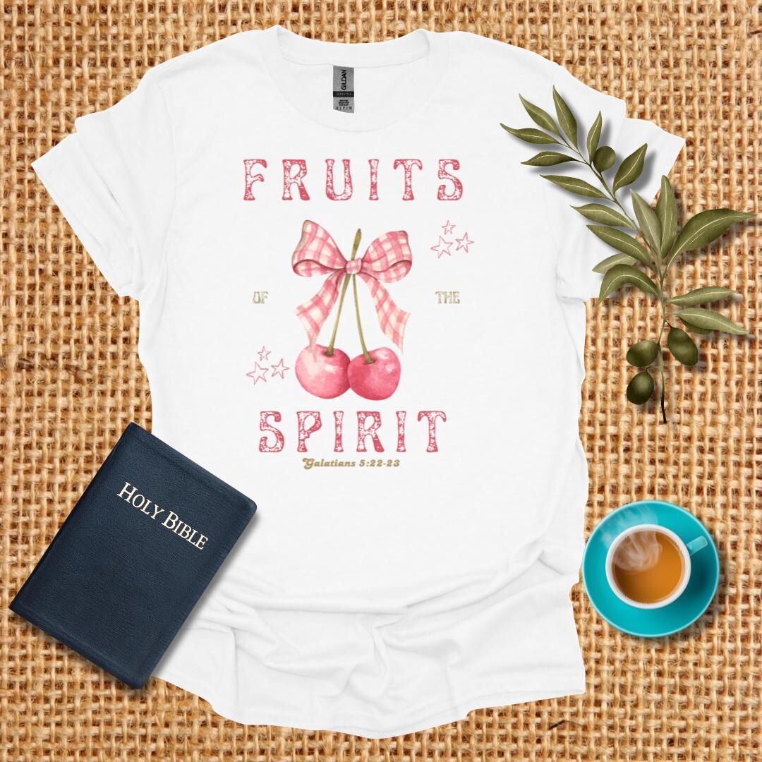 Fruits of the Spirit Cherry Shirt Christian Coquette Bow Tee Galatians ...