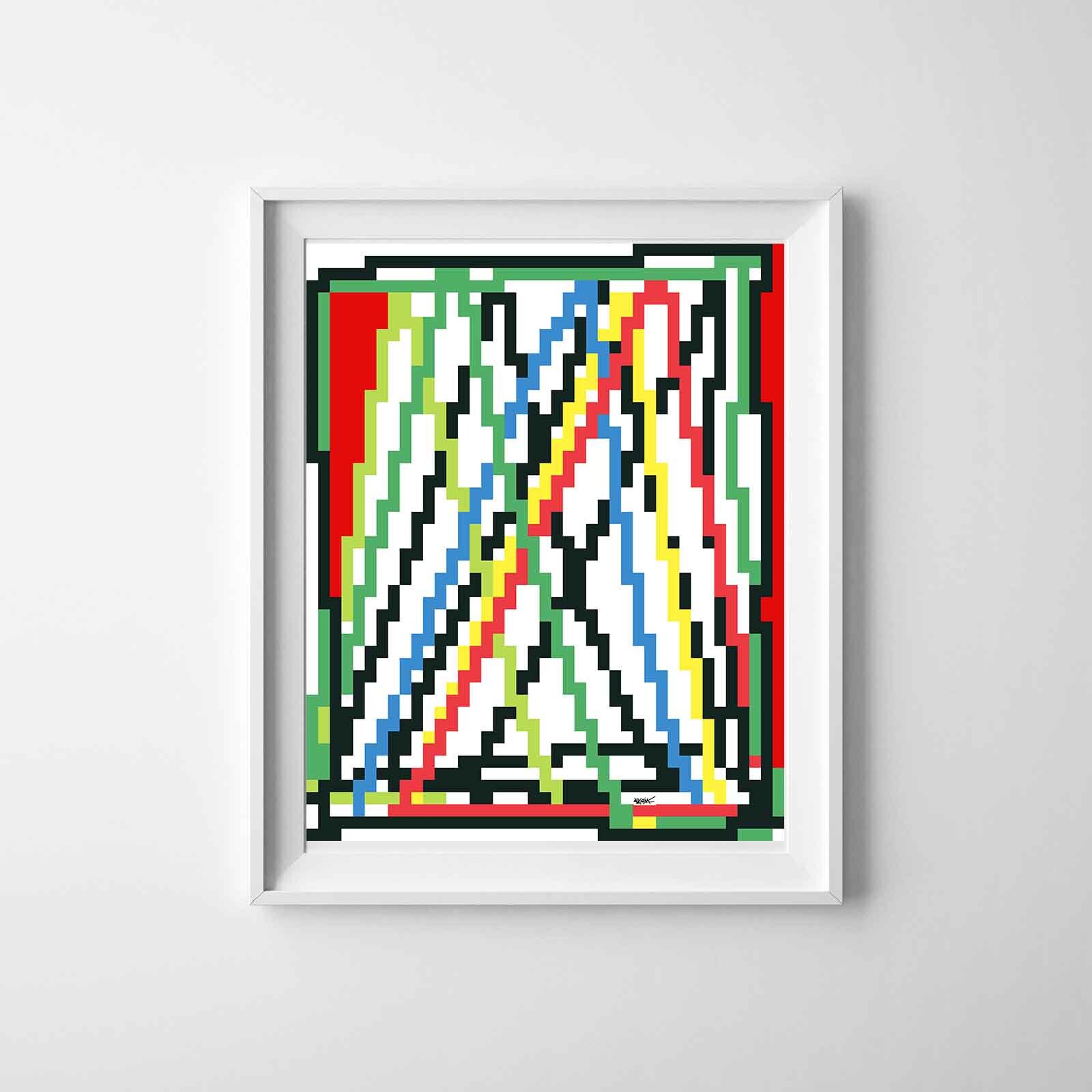 Colorful Digital Drawing Printable Art Abstract Print Instant Download 24x30 Line Wall Art Home Decor RegiaArt Expressionism Art