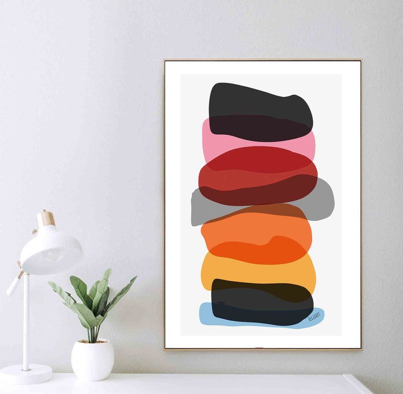 Printable Abstract Art Bright Wall Art Instant Download Etsy