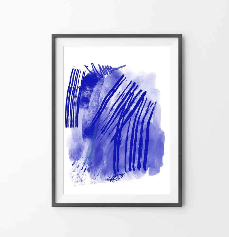 Printable Abstract Art Home Decoration Wall Art to Download Modern Painting RegiaArt White Blue Art Scandinavian Art Minimalist Print