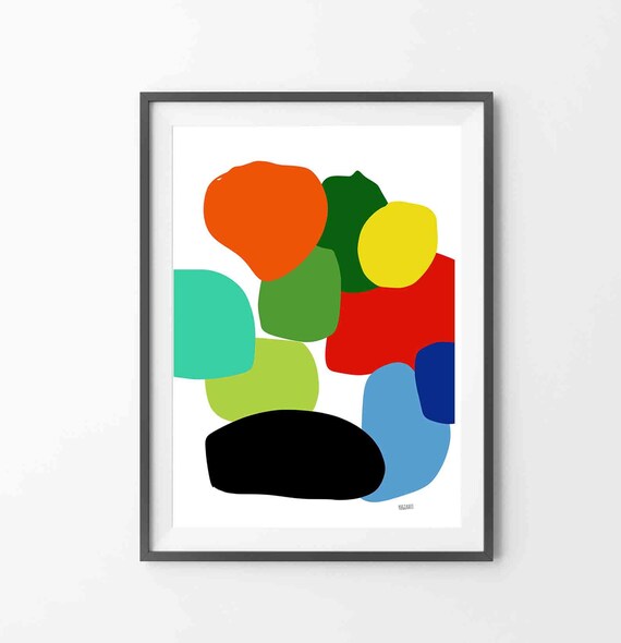 Printable Abstract Art Minimalist Art Colorful Art Wall | Etsy