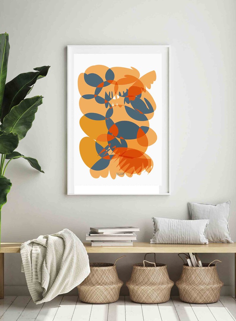 Printable Abstract Wall Art Ochre Art Minimal Organic Etsy