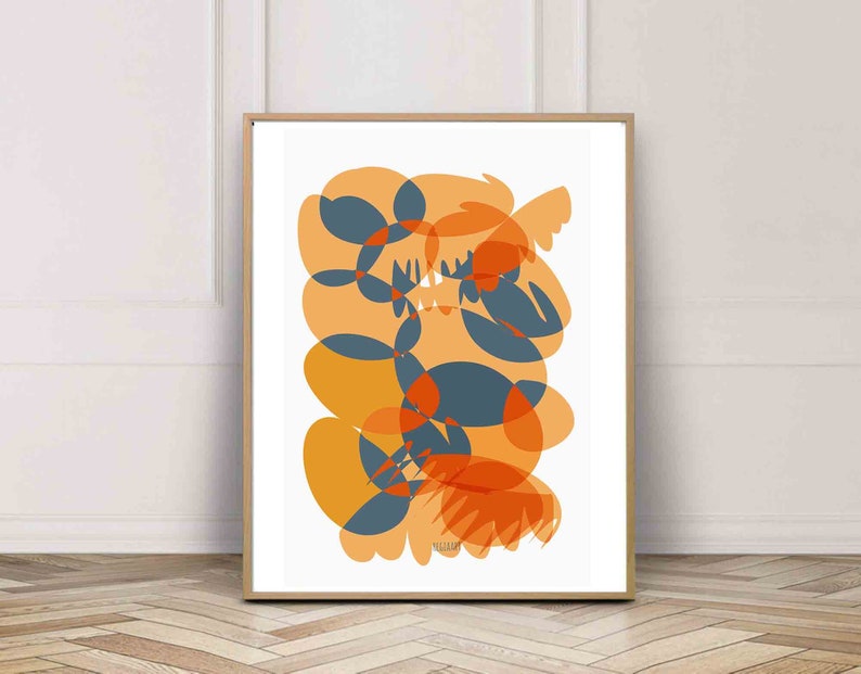 Printable Abstract Wall Art Ochre Art Minimal Organic Etsy