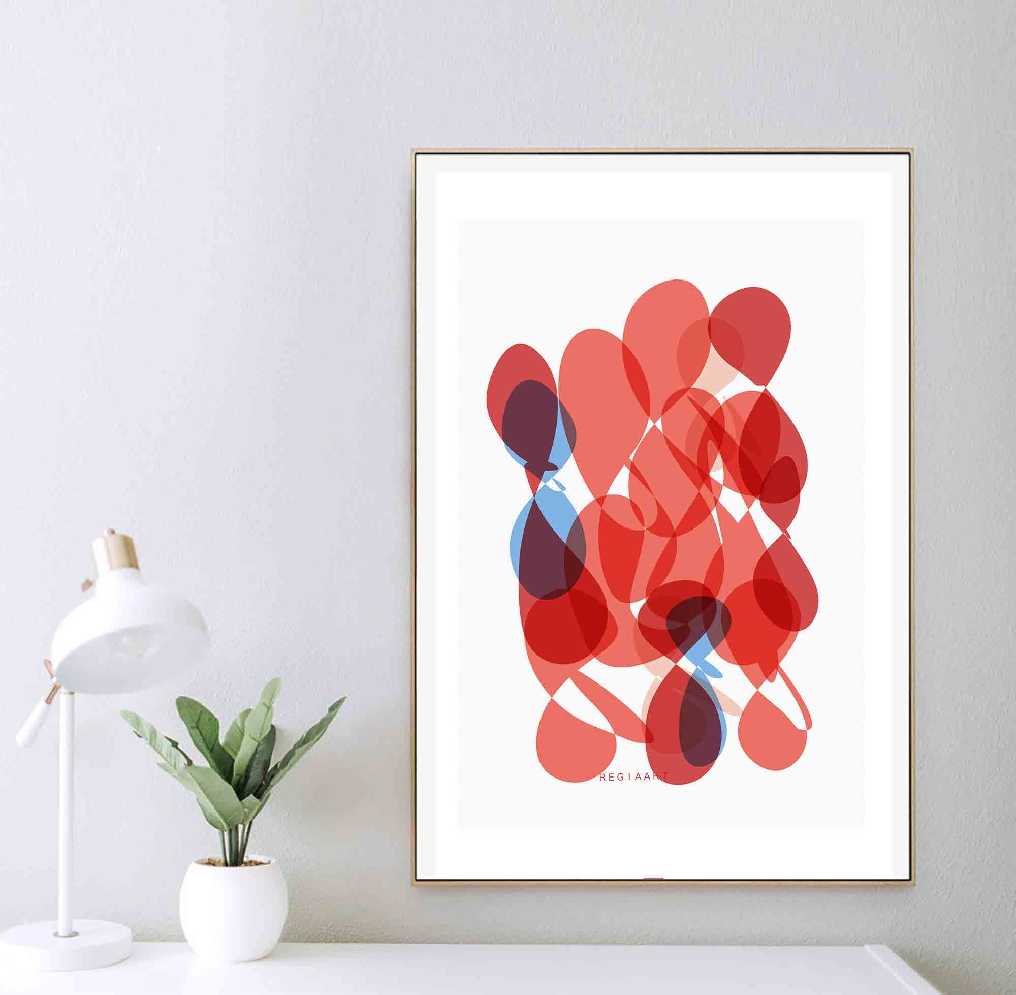 Printable Abstract Wall Art Instant Download Orange Pink Print Digital Art Abstract Art Mid Century Modern Art Home Decor Contemporary
