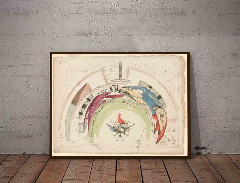 Printable Art Vintage Art Anamorphic Art Abstract Print | Etsy