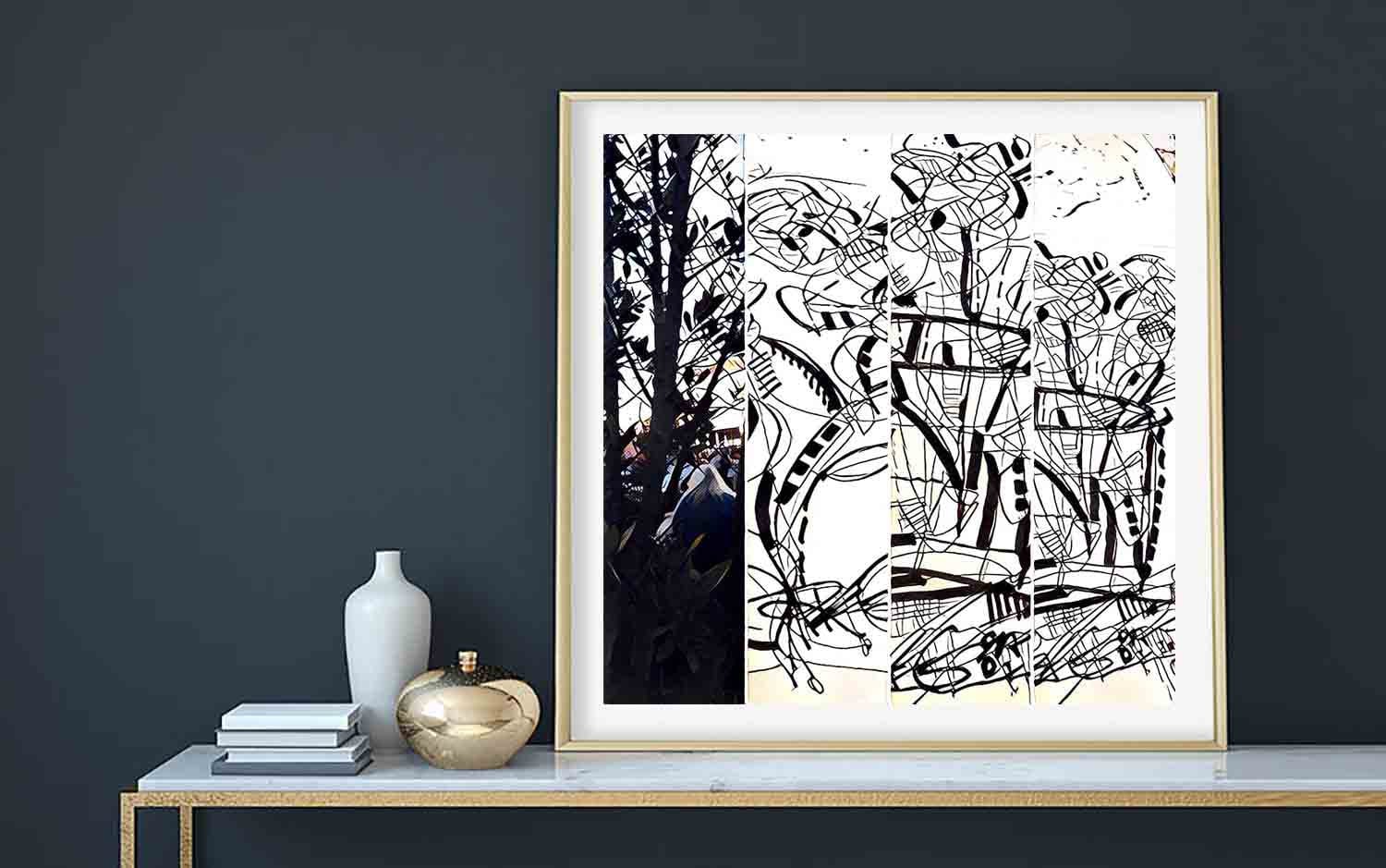 Climatesense Modern Printable Black And White Wall Art