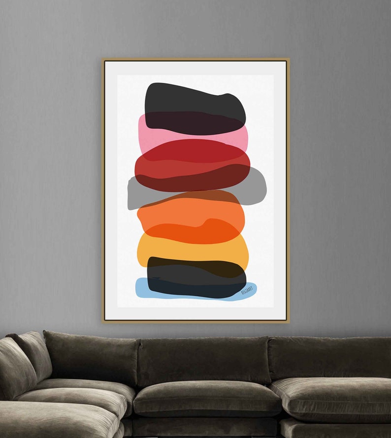 Printable Abstract Art Bright Wall Art Instant Download Etsy