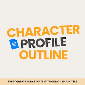 Character Profile Template Google Docs | Fiction & DnD Character Sheet | Novel Planning | Character Development Worksheet