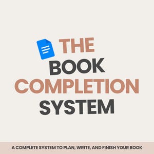 Novel Writing System | Book Completion Planner | Fiction Writing Template | Google Docs Template | Author Planner | Story Outline