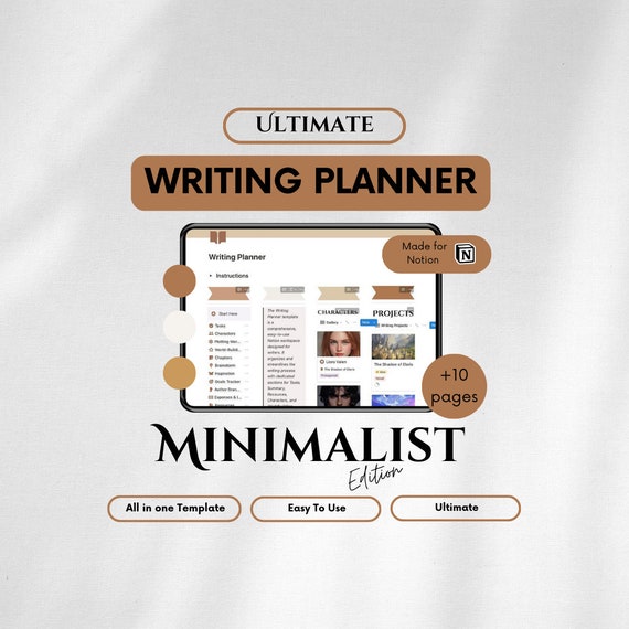 Ultimate Writing Hub Notion Template | Author's Workspace |Digital Novel Planner | Writing Planner | Writer Notion Dashboard| Fanfic