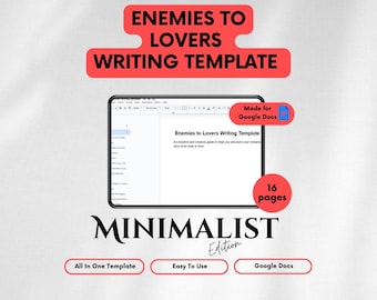 Enemies to Lovers Writing Template for Google Docs – Romance Novel Planner, Book Outline, Author Tool, Printable Story Plot Guide