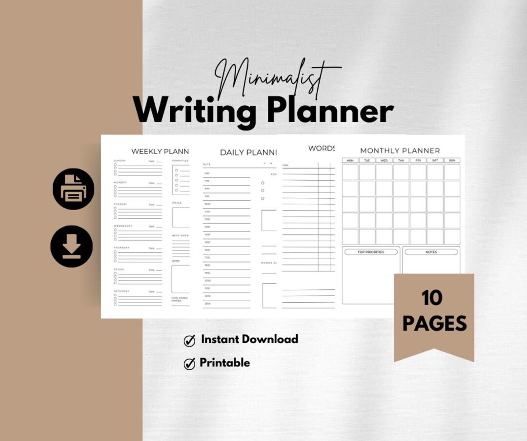 Ultimate Writer's Planner - Daily & Weekly Planning Pages for Novelists ...