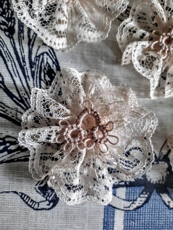 Handmade lace flowers top