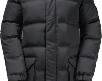 SUWALI Men's Down Coats， Hiver Doudounes Hommes À Capuche Épaissir Chaud Manteaux Noir  Puffer Jacke Pardessus taille XL /56- 58