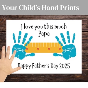 Papa Vatertag Handabdruck Kunst, Vatertagsaktivität, Papa Handabdruck Handwerk, Vatertagsgeschenk für Papa