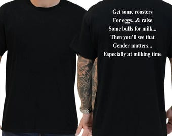 Get Some Roosters For Eggs Raise Bulls For Milk Gender Matters Milking Time Shirt, Funny Humorous Hoodie, Sarcastic Sweatshirt, Meme Tee
