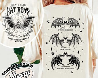 The Bat Boys Comfort Color T-shirt, The Bat Boys the Night Court Acotar Sweatshirt, Acotar the Bat Boys Hoodie, Acotar Tee Azriel