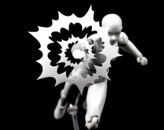 Shockwave Punch Effect Piece: 1/12 Scale Action Figure Accessory