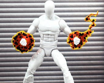 Kirby Krackle style Effect Pieces for 1:12 scale Action figures - Great for Marvel Legends - Red v.3