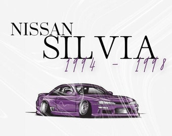 JDM Poster Nissan Silvia Car poster wall decor wall art home decor digital download for him