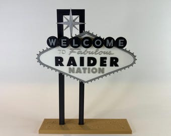 Welcome to Fabulous Raider Nation Sign 3D Printed Model