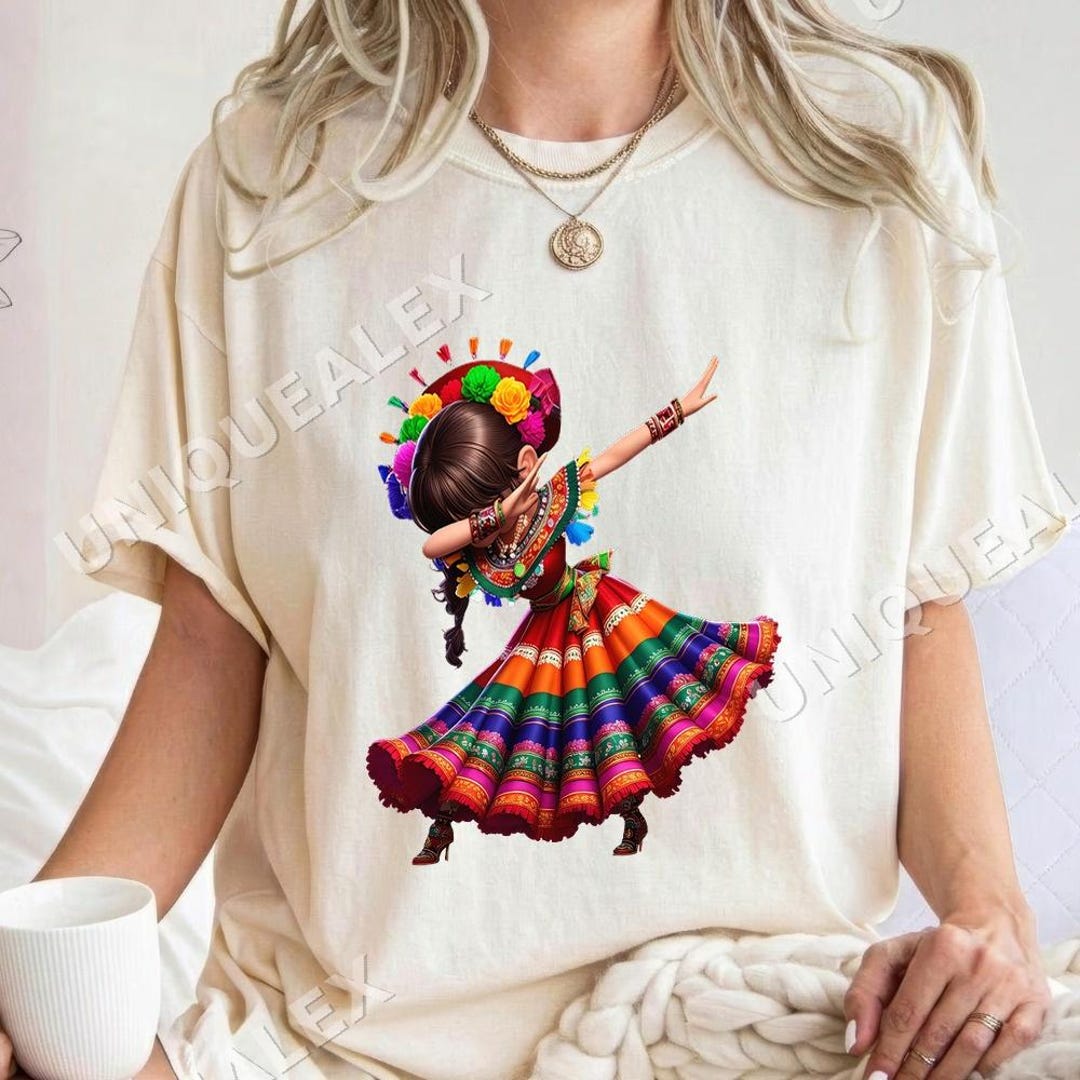 Let's Fiesta Dab Girl PNG, Mexican Fiesta Digital Download, Instant ...