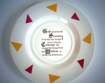 Earthenware Serenity Prayer Display Plate