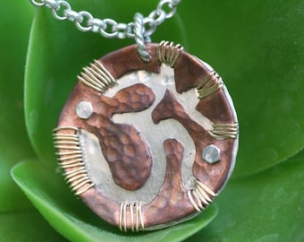 Copper Face Sterling Back Om