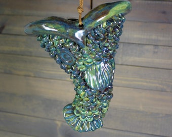 Ceramic Hanging Planter - Fish Hanging Planter with Scales - Succulent Pot