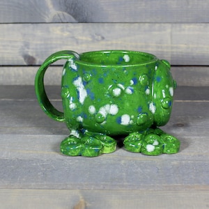 Ceramic Mug - Frog Leg Mug with Warts - Made to Order