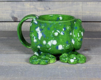 Ceramic Mug - Frog Leg Mug with Warts - Made to Order