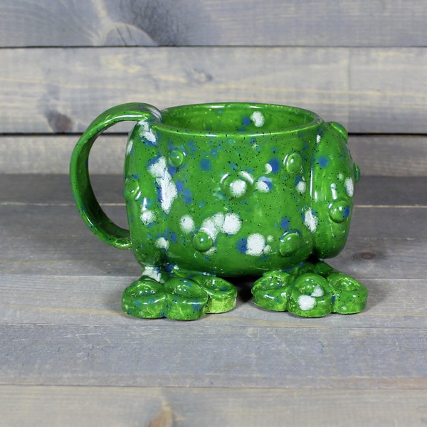 Ceramic Mug - Frog Leg Mug with Warts - Made to Order