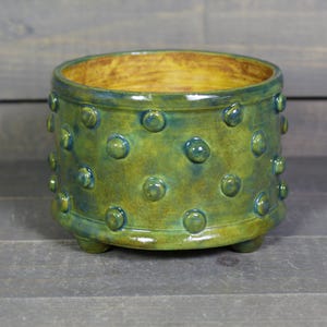 Small Succulent Planter - Ceramic Planter Pot with Bumpy Texture -  Mini Cactus Planter