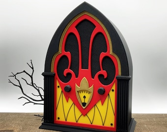 XL Alastor Cathedral Radio Style Box for Speaker Red and Black
