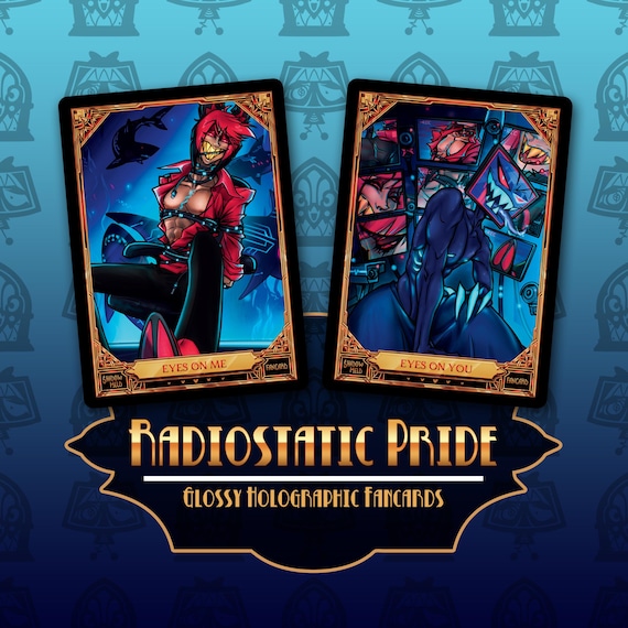Hazbin Hotel Alastor Vox Radiostatic Pride Fancards - Etsy