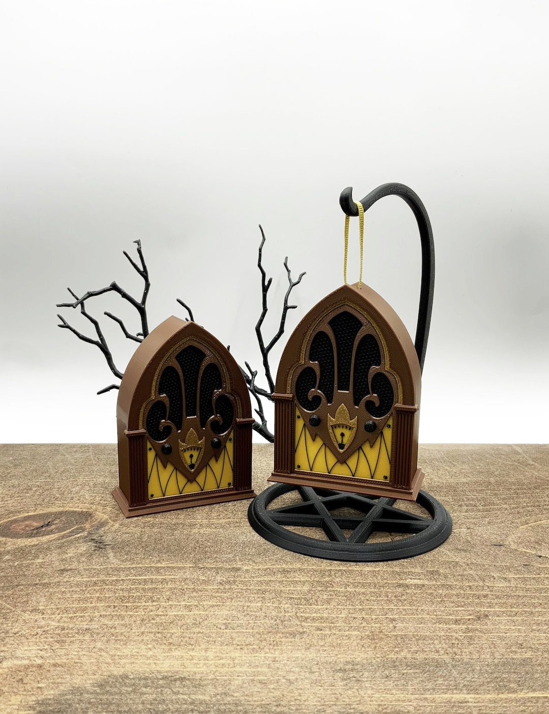 Mini Alastor Cathedral Radio Style Box Classic Brown - Etsy