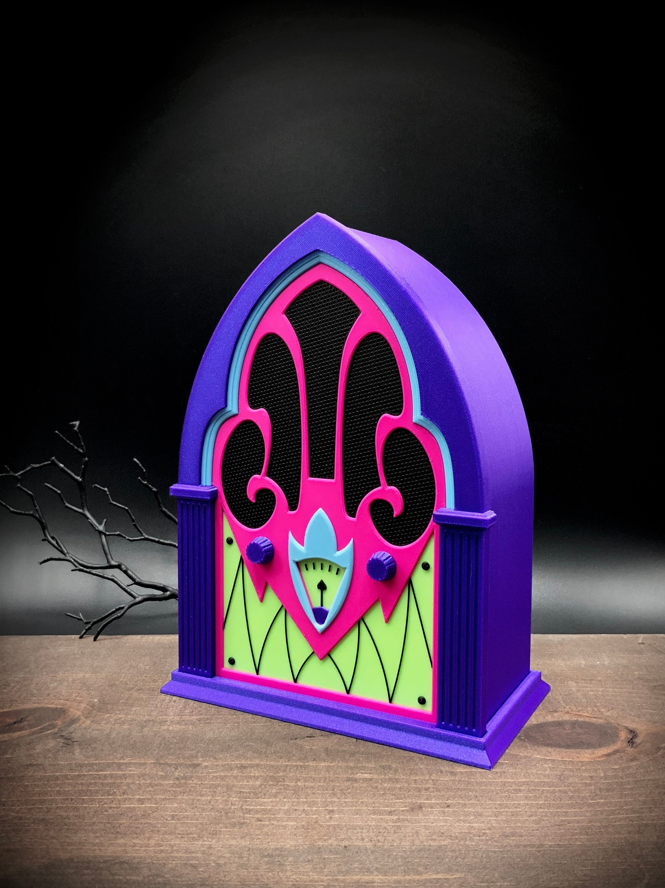 XL Alastor Cathedral Radio Style Box for Speaker Neon - Etsy