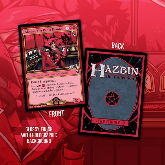 Hazbin Hotel Alastor Fancard TCG Style - Etsy Australia