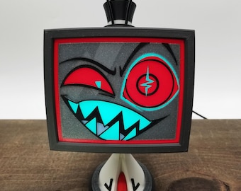 Boxie Vintage Vox Box Lightbox Lamp – Early Overlord Vincent Style with Interchangeable Faces