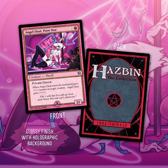 Hazbin Hotel Angel Dust Fancard TCG Style - Etsy