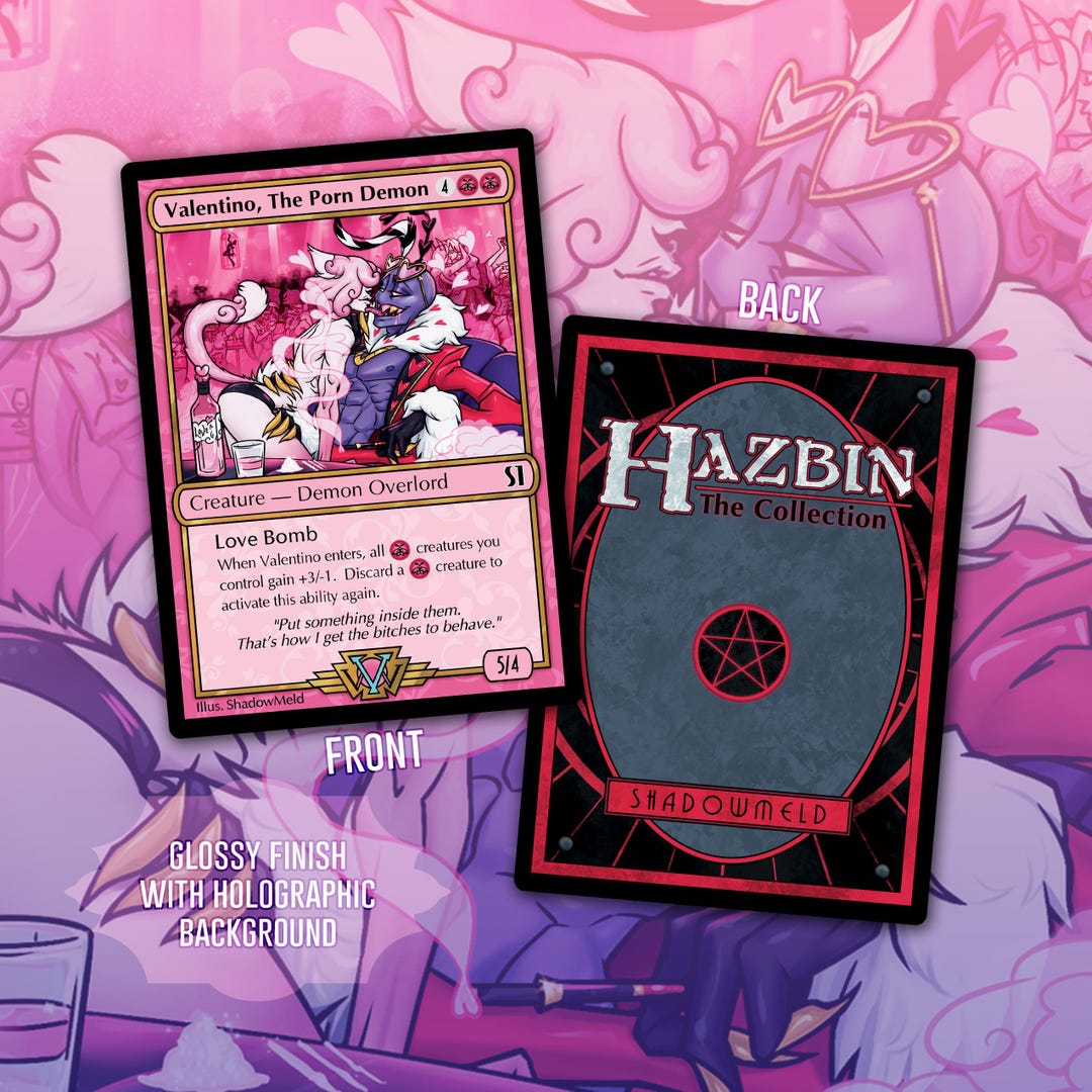 Hazbin Hotel Valentino Fancard TCG Style - Etsy