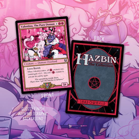 Hazbin Hotel Valentino Fancard TCG Style - Etsy