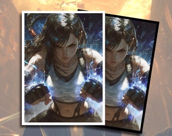 Tifa Final Fantasy Card Sleeves Card Sleeves TCG Accessories Gifts High Quality Art Sleeves Commander Card Sleeves