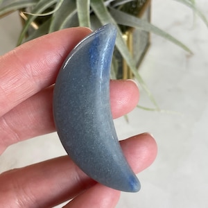Blue Aventurine Moon | Small Crystal Carving