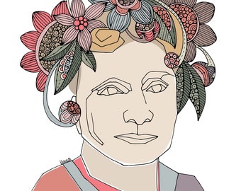 Helen Keller, amerikanische Autorin, politische Aktivistin und Dozentin, Kunst, inspirierende Kunst, Print, Line Art