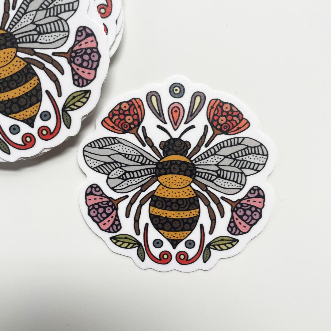 The Bee, Vinyl Sticker, Small Sticker, Laptop Sticker, Water Bottle ...