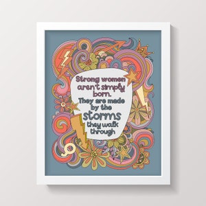 Strong women aren’t simply born. , Strong Women, inspirational print, inspirational quote, Strong,Brilliant,home decor