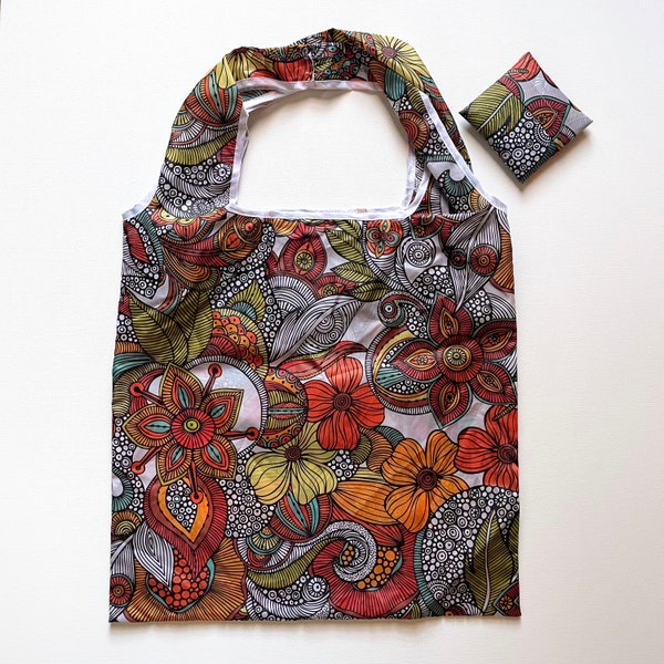 Reusable shopping bags - Ava - grocery bags - Foldable Bag - lightweight material - washable bags - colorful patterns - nylon bag